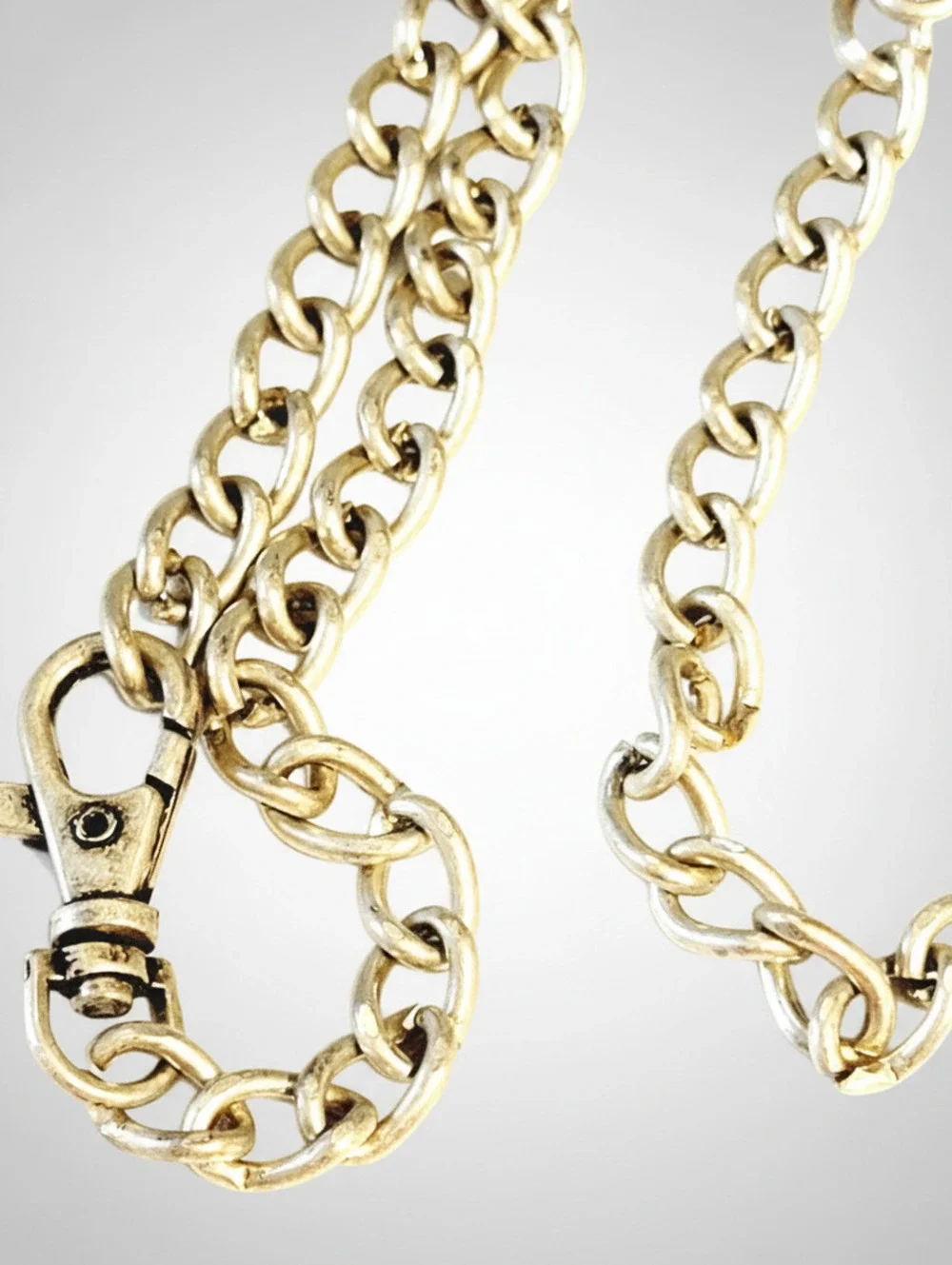 Thick Pewter-tone Chain Necklace 40
